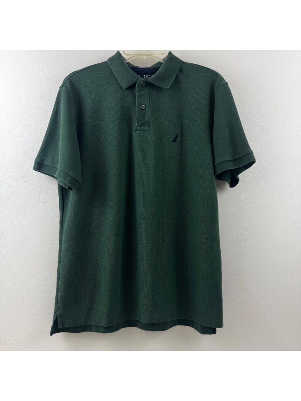 Nautica Green Performance Deck Shirt Classic Fit Mens M Short Sleeve Polo